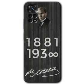 Xiaomi Redmi Note 11 5G Global Siyah Mermer Desenli Y Harfi Baskılı Uyumlu Silikon Kılıf