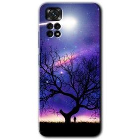 Xiaomi Redmi Note 11 5G Global Uzay Silüet Baskılı Uyumlu Silikon Kılıf