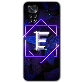 Xiaomi Redmi Note 11 Pro 5G Dark Neon Yaprak E Harfi Baskılı Uyumlu Silikon Kılıf