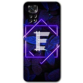 Xiaomi Redmi Note 11 Pro 5G Dark Neon Yaprak E Harfi Baskılı Uyumlu Silikon Kılıf