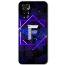 Xiaomi Redmi Note 11 Pro 5G Dark Neon Yaprak F Harfi Baskılı Uyumlu Silikon Kılıf