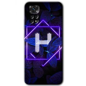 Xiaomi Redmi Note 11 Pro 5G Dark Neon Yaprak H Harfi Baskılı Uyumlu Silikon Kılıf