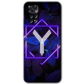 Xiaomi Redmi Note 11 Pro 5G Dark Neon Yaprak Y Harfi Baskılı Uyumlu Silikon Kılıf