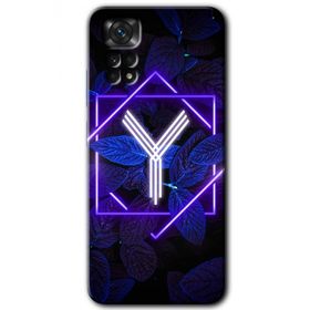 Xiaomi Redmi Note 11 Pro 5G Dark Neon Yaprak Y Harfi Baskılı Uyumlu Silikon Kılıf