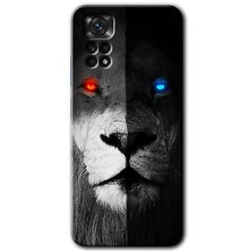 Xiaomi Redmi Note 11 Pro 5G Fire and Ice Lion Baskılı Uyumlu Silikon Kılıf