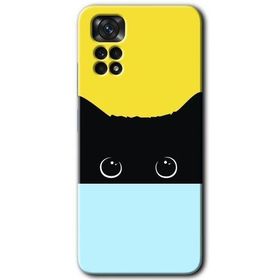 Xiaomi Redmi Note 11 Pro 5G Kara Kedi Baskılı Uyumlu Silikon Kılıf