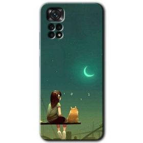 Xiaomi Redmi Note 11 Pro 5G Kedili Kız Baskılı Uyumlu Silikon Kılıf