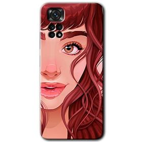 Xiaomi Redmi Note 11 Pro 5G Kızıl Kız Baskılı Uyumlu Silikon Kılıf