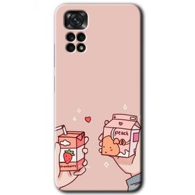 Xiaomi Redmi Note 11 Pro 5G Meyveli Süt Baskılı Uyumlu Silikon Kılıf