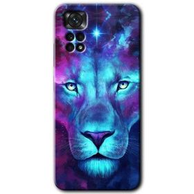 Xiaomi Redmi Note 11 Pro 5G Neon Lion Baskılı Uyumlu Silikon Kılıf
