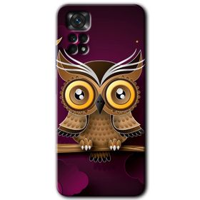 Xiaomi Redmi Note 11 Pro 5G Owl Bird Branch Baskılı Uyumlu Silikon Kılıf