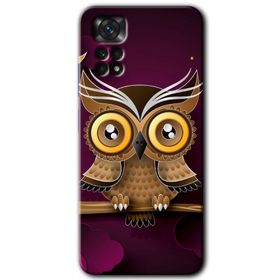 Xiaomi Redmi Note 11 Pro 5G Owl Bird Branch Baskılı Uyumlu Silikon Kılıf