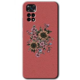 Xiaomi Redmi Note 11 Pro 5G Retro Çiçek Baskılı Uyumlu Silikon Kılıf