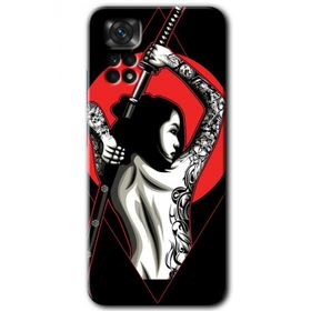 Xiaomi Redmi Note 11 Pro 5G Samurai Girl Baskılı Uyumlu Silikon Kılıf