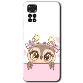 Xiaomi Redmi Note 11 Pro 5G Sevimli Baykuş Baskılı Uyumlu Silikon Kılıf