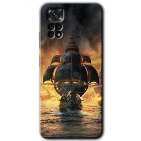 Xiaomi Redmi Note 11 Pro 5G Siyah İnci Baskılı Uyumlu Silikon Kılıf