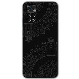 Xiaomi Redmi Note 11 Pro 5G Siyah Mandala Baskılı Uyumlu Silikon Kılıf
