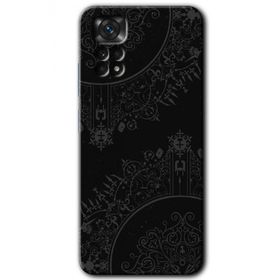 Xiaomi Redmi Note 11 Pro 5G Siyah Mandala Baskılı Uyumlu Silikon Kılıf