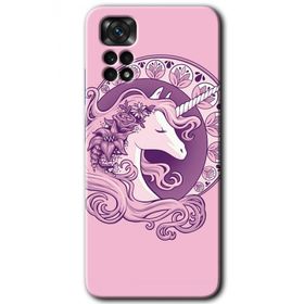 Xiaomi Redmi Note 11 Pro 5G Unicorn Pembe Baskılı Uyumlu Silikon Kılıf