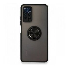 Xiaomi Redmi Note 11 Pro Montreal Yüzüklü Silikon Kapak Siyah Kılıf