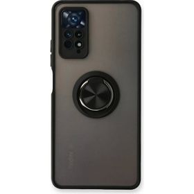 Xiaomi Redmi Note 11 Pro Montreal Yüzüklü Silikon Kapak Siyah Kılıf