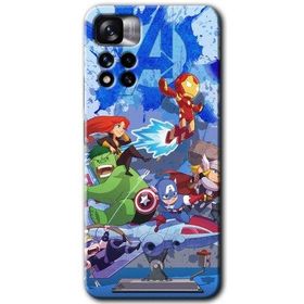Xiaomi Redmi Note 11 Pro Plus 5G Avengers Cartoon Baskılı Uyumlu Silikon Kılıf