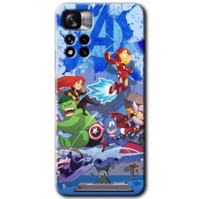 Xiaomi Redmi Note 11 Pro Plus 5G Avengers Cartoon Baskılı Uyumlu Silikon Kılıf