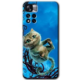 Xiaomi Redmi Note 11 Pro Plus 5G Çılgın Kedi Baskılı Uyumlu Silikon Kılıf