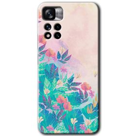Xiaomi Redmi Note 11 Pro Plus 5G Çizim Yapraklar Baskılı Uyumlu Silikon Kılıf