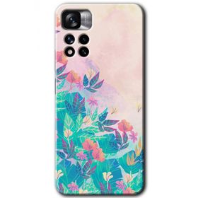 Xiaomi Redmi Note 11 Pro Plus 5G Çizim Yapraklar Baskılı Uyumlu Silikon Kılıf