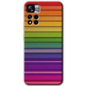 Xiaomi Redmi Note 11 Pro Plus 5G Colorful Lines Baskılı Uyumlu Silikon Kılıf