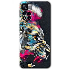 Xiaomi Redmi Note 11 Pro Plus 5G Colorfull Aslan Baskılı Uyumlu Silikon Kılıf