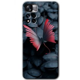 Xiaomi Redmi Note 11 Pro Plus 5G Dark Butterfly Baskılı Uyumlu Silikon Kılıf