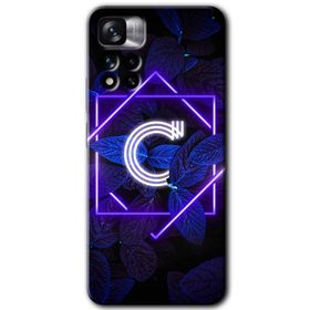 Xiaomi Redmi Note 11 Pro Plus 5G Dark Neon Yaprak Ç Harfi Baskılı Uyumlu Silikon Kılıf