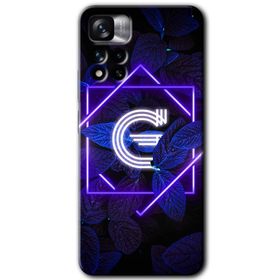 Xiaomi Redmi Note 11 Pro Plus 5G Dark Neon Yaprak G Harfi Baskılı Uyumlu Silikon Kılıf