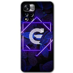 Xiaomi Redmi Note 11 Pro Plus 5G Dark Neon Yaprak G Harfi Baskılı Uyumlu Silikon Kılıf