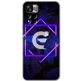 Xiaomi Redmi Note 11 Pro Plus 5G Dark Neon Yaprak G Harfi Baskılı Uyumlu Silikon Kılıf