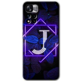 Xiaomi Redmi Note 11 Pro Plus 5G Dark Neon Yaprak H Harfi Baskılı Uyumlu Silikon Kılıf