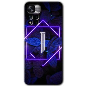Xiaomi Redmi Note 11 Pro Plus 5G Dark Neon Yaprak H Harfi Baskılı Uyumlu Silikon Kılıf