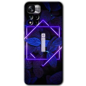 Xiaomi Redmi Note 11 Pro Plus 5G Dark Neon Yaprak H Harfi Baskılı Uyumlu Silikon Kılıf