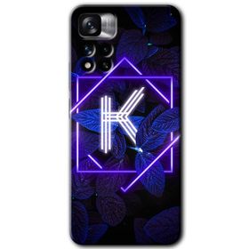 Xiaomi Redmi Note 11 Pro Plus 5G Dark Neon Yaprak H Harfi Baskılı Uyumlu Silikon Kılıf