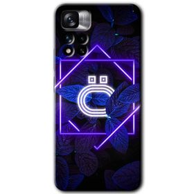 Xiaomi Redmi Note 11 Pro Plus 5G Dark Neon Yaprak H Harfi Baskılı Uyumlu Silikon Kılıf