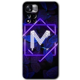 Xiaomi Redmi Note 11 Pro Plus 5G Dark Neon Yaprak H Harfi Baskılı Uyumlu Silikon Kılıf