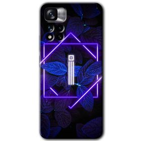Xiaomi Redmi Note 11 Pro Plus 5G Dark Neon Yaprak İ Harfi Baskılı Uyumlu Silikon Kılıf
