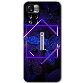 Xiaomi Redmi Note 11 Pro Plus 5G Dark Neon Yaprak İ Harfi Baskılı Uyumlu Silikon Kılıf