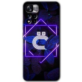 Xiaomi Redmi Note 11 Pro Plus 5G Dark Neon Yaprak O Harfi Baskılı Uyumlu Silikon Kılıf
