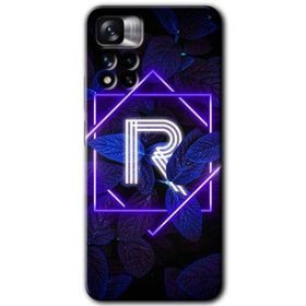 Xiaomi Redmi Note 11 Pro Plus 5G Dark Neon Yaprak R Harfi Baskılı Uyumlu Silikon Kılıf