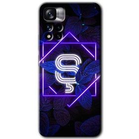 Xiaomi Redmi Note 11 Pro Plus 5G Dark Neon Yaprak S Harfi Baskılı Uyumlu Silikon Kılıf