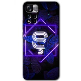 Xiaomi Redmi Note 11 Pro Plus 5G Dark Neon Yaprak S Harfi Baskılı Uyumlu Silikon Kılıf