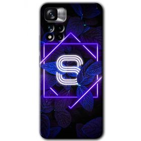 Xiaomi Redmi Note 11 Pro Plus 5G Dark Neon Yaprak S Harfi Baskılı Uyumlu Silikon Kılıf